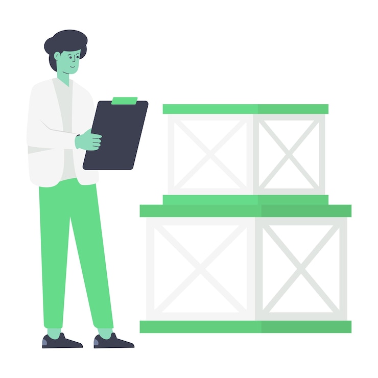 Vector an editable flat illustration of logistic