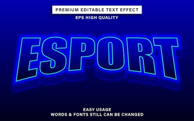 Editable font effect esport