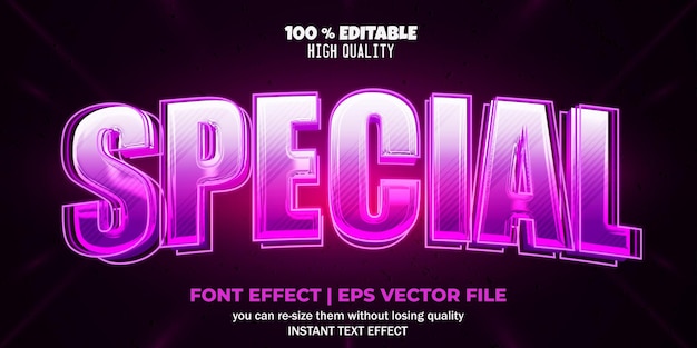 editable font effect special text style