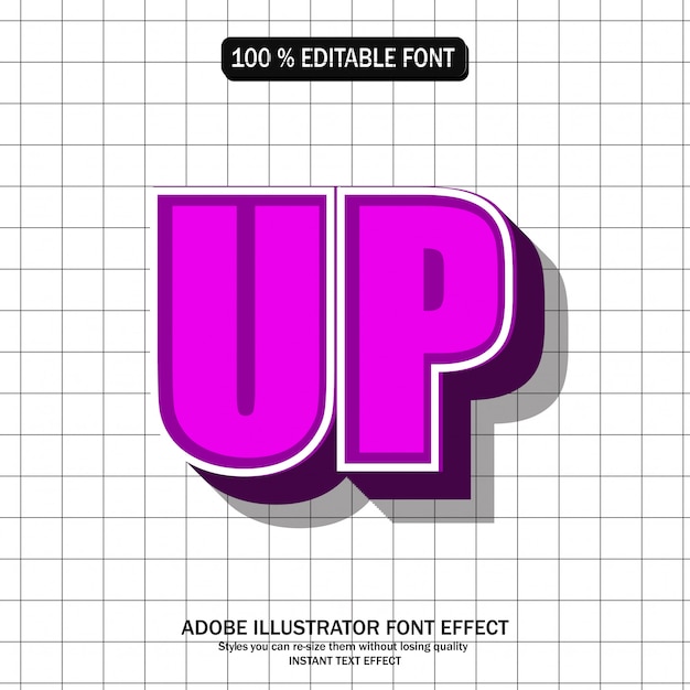 Editable font effect