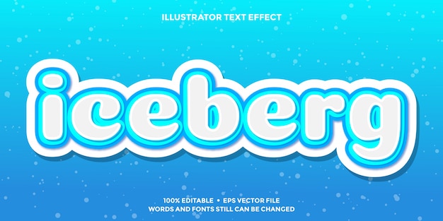 Editable font  ice blue design templates