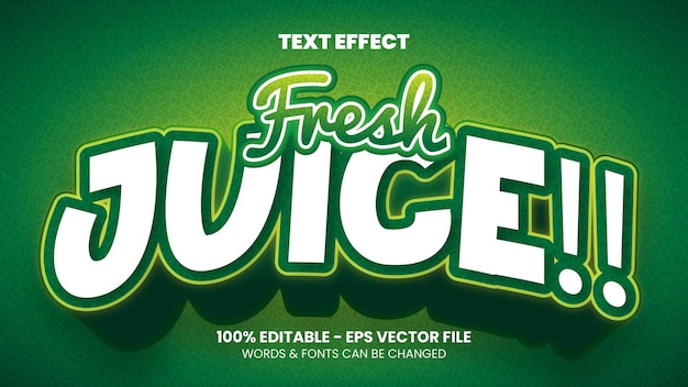 Editable Fresh Juice Text Effect Template