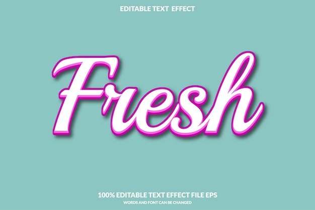 editable fresh text effect word and font can be changed