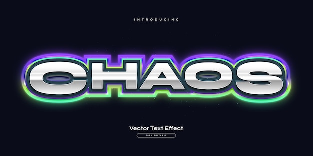 Editable game text style with glowing green and purple neon effect esport text effect