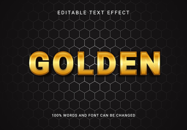 Editable gold effect text style