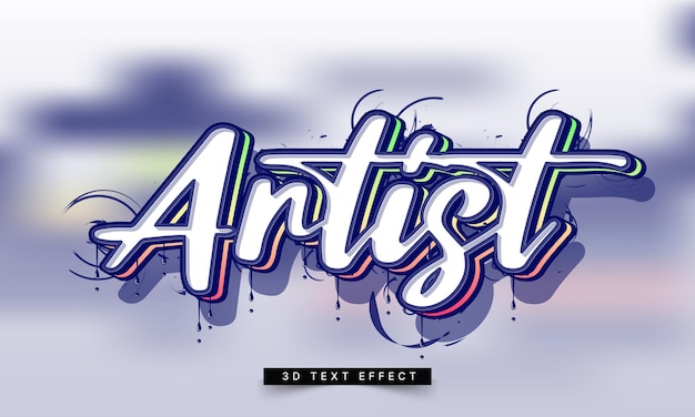 Vector editable graffiti text effect wall art sign style