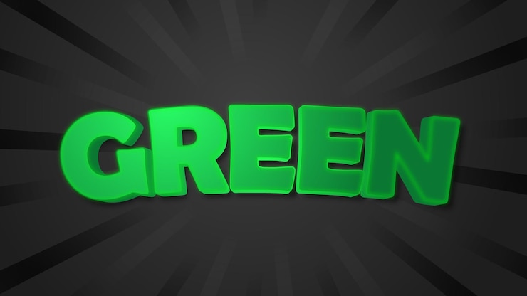 वेक्टर editable green bold text effect
