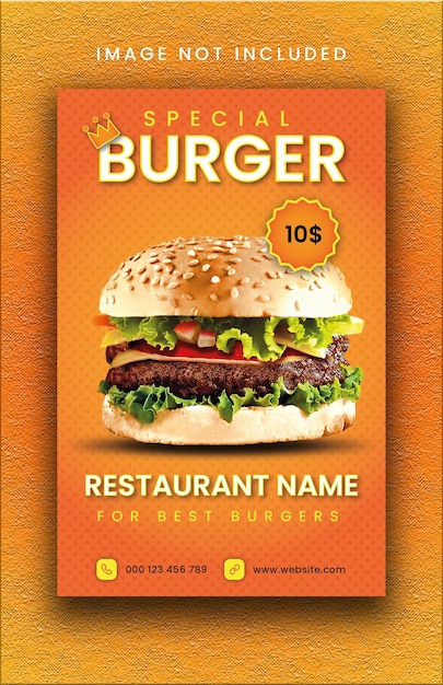 Vector editable hamburger restaurant poster brochure flyer