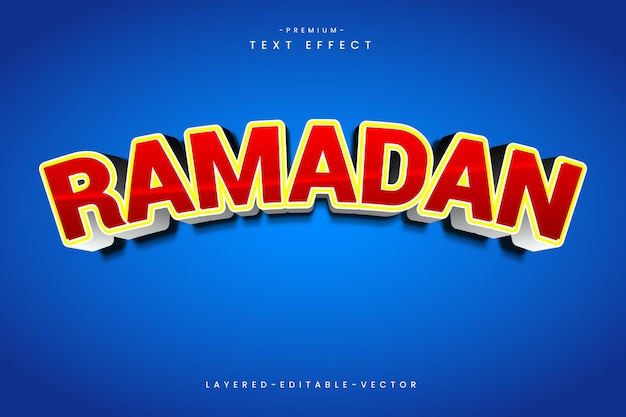 Editable headline ramadan text effect