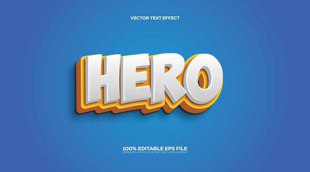 Editable Hero 3D Text Effect