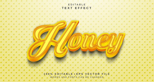 Editable Honey Text Effect with dot background