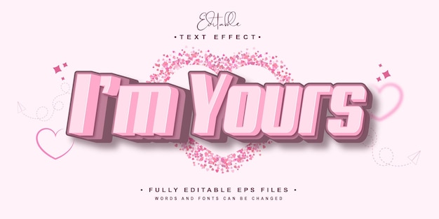 editable i am yours text effecttyphography logo