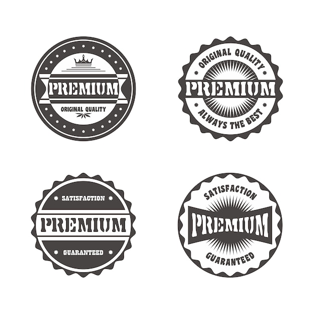 Free Vector  Original guarantee authentic rubber stamp set of four