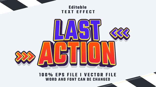 editable last action text effect