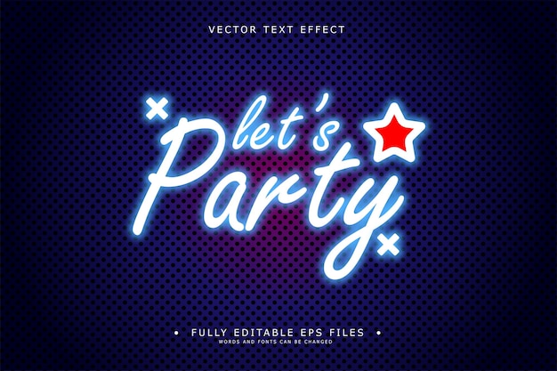 Vector editable let's go text effect