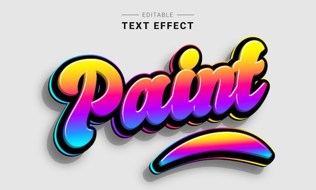 Vector editable lettering text effect for illustrator