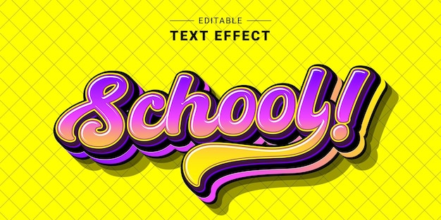 Editable lettering text effect