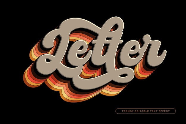 Editable Lettering Text Effect