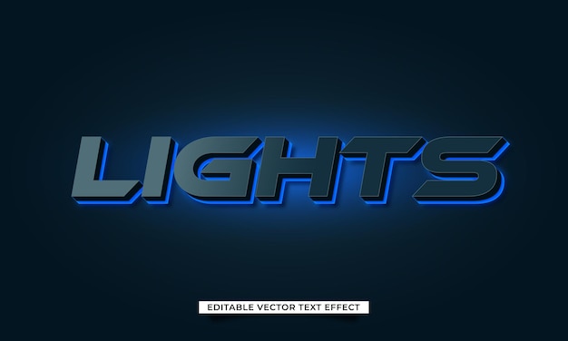 編集可能なライト 3D ベクトル テキスト効果