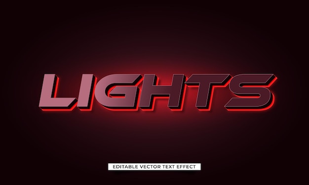 Editable Light 3D Vector Text Effect