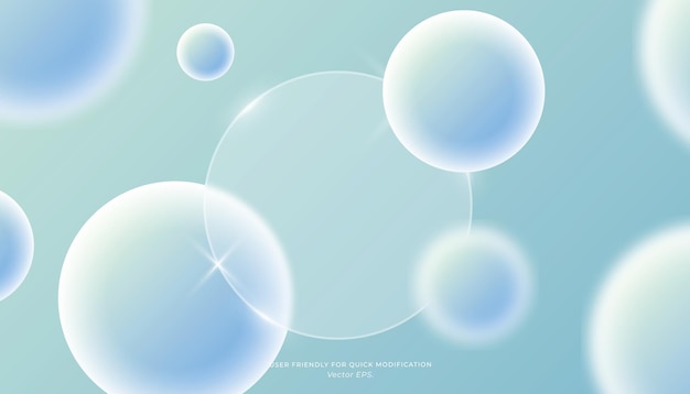 Editable Light blue green Pastel Glassmorphism Backgrounds vector