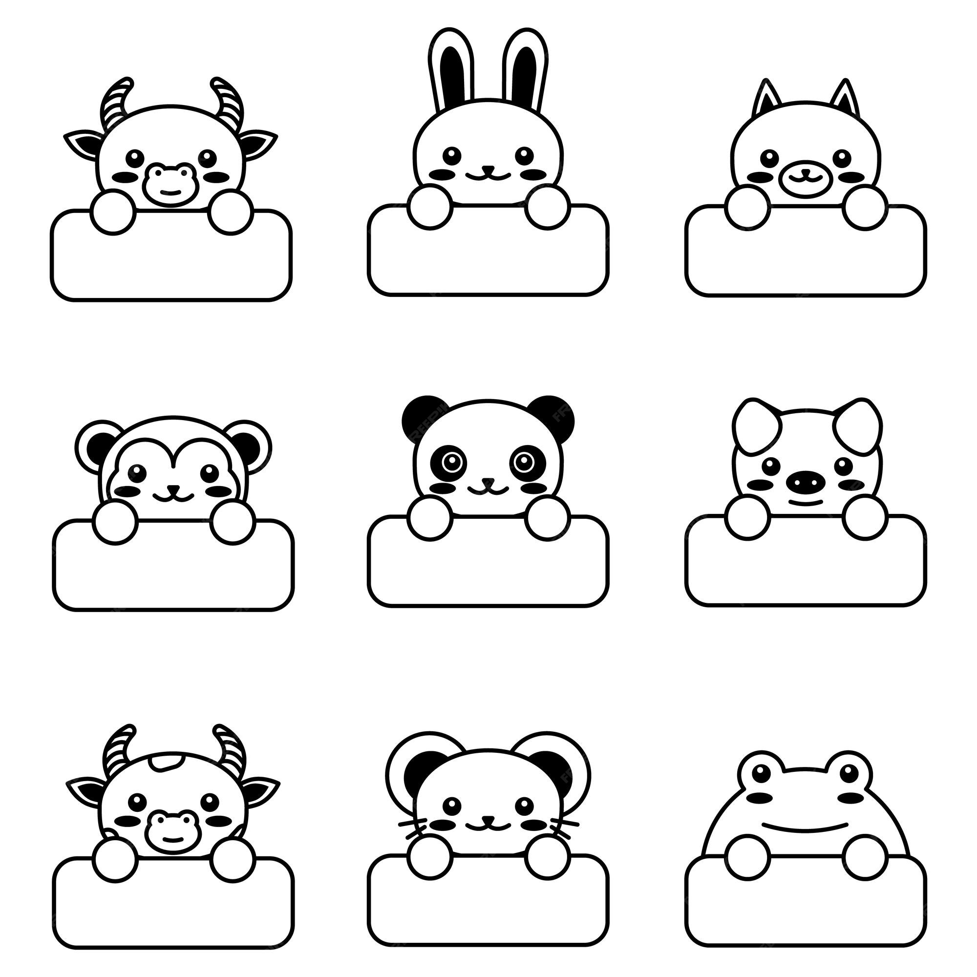 Vector Set of Cute Funny Templates with Frames,patches,stickers in