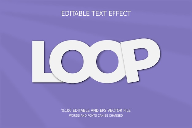 Editable Loop Text Effect