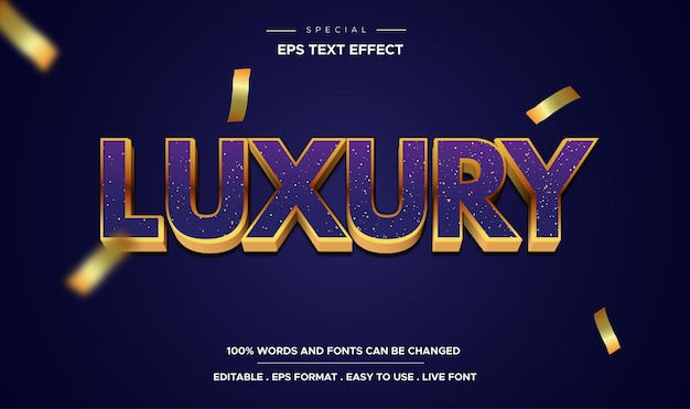 Editable luxury text effect modern gradient gold with silky smooth waves