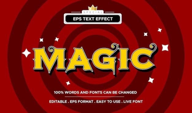 Editable Magic Text Effect Enchant Your Words with Customizable and Mystical Typography