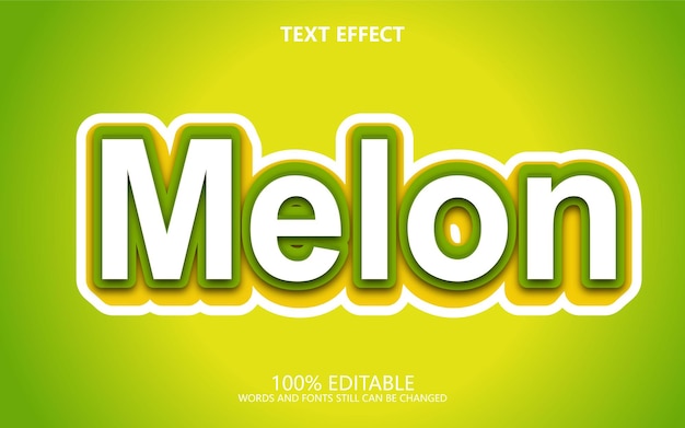 Editable melon text logo template