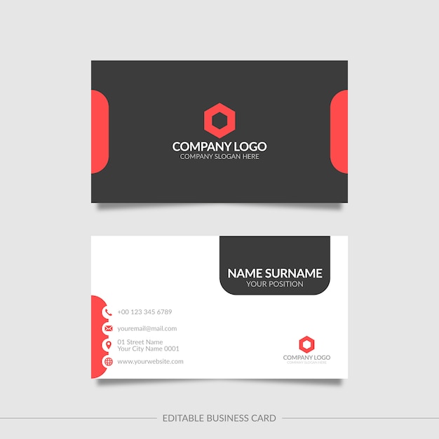 Editable minimal business card template