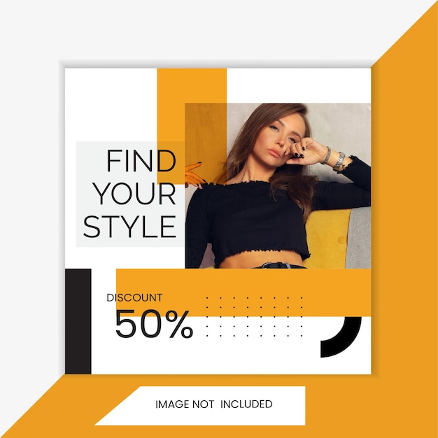 Editable minimal fashion company social media post, ads and square banner template.