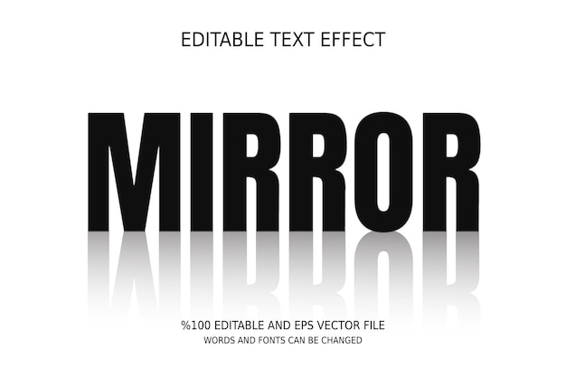 Editable Mirror Text Effect