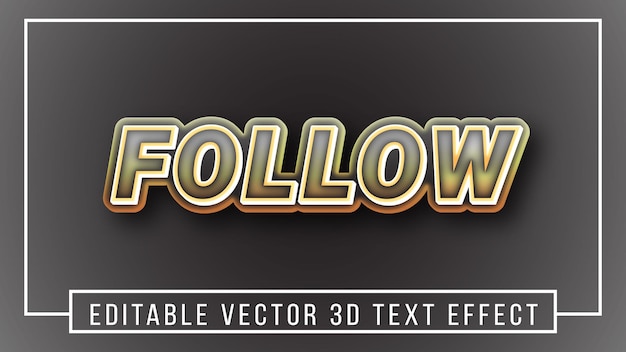 Editable modern lettering 3d text effect