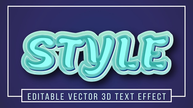 Editable modern lettering 3d text effect