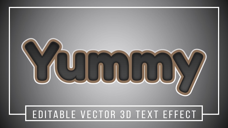Vector 편집 가능한 현대 문자 3d 텍스트 효과