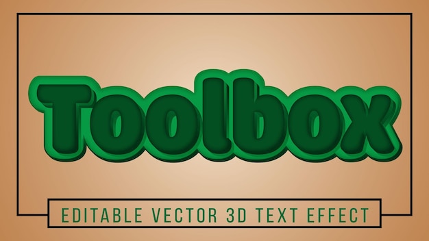 Editable modern lettering 3d text effect