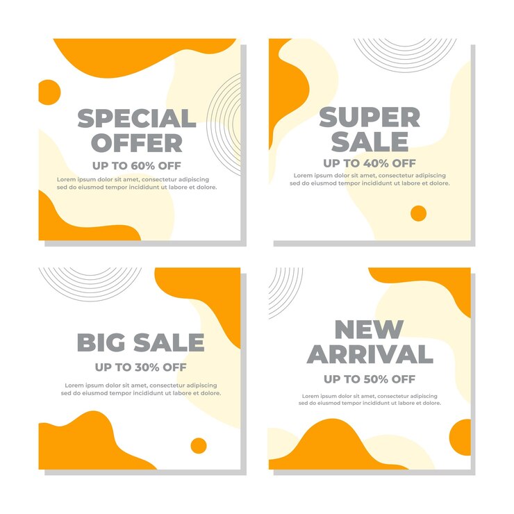 Vector editable modern social media post template