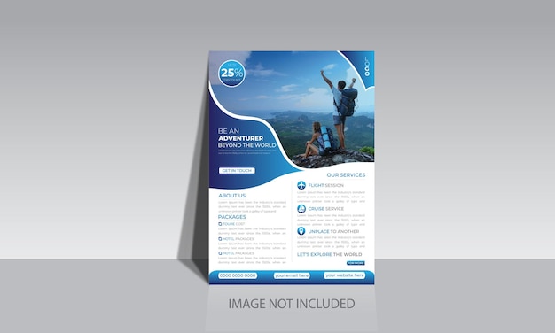 Editable Modern Tour Sale flyer, Poster, magazine cover template suitable for travel agency