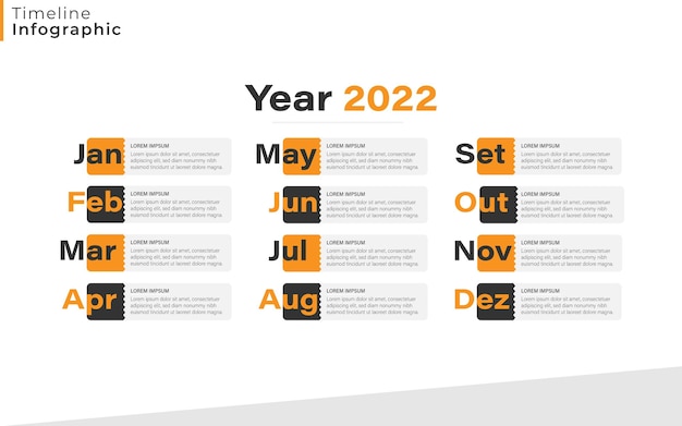 Editable monthly infographic