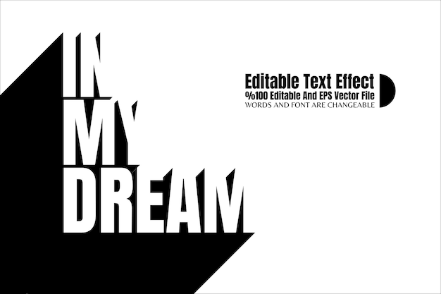 Vector editable in my dream text effect
