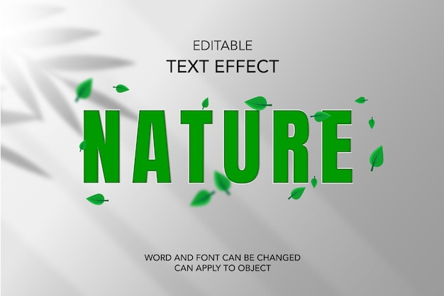 Vector editable nature style text effect