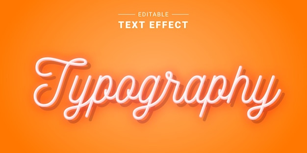 Editable neon tube text effect generator