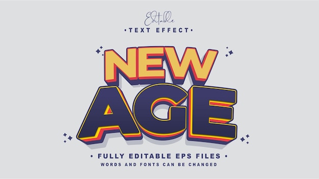 editable new age text effect