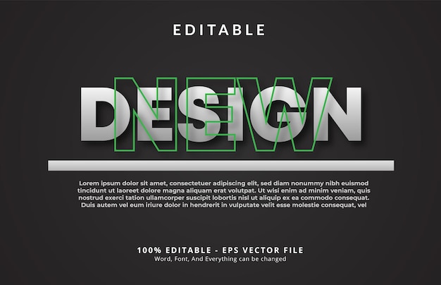 Editable New Design text on business poster or fashion design template