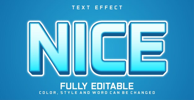 Editable Nice text style effect text style concept