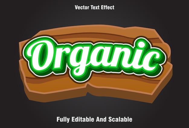 Editable organic text effect with green and black colors design for templates