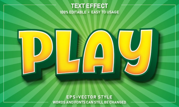 Editable Play Text Effect 