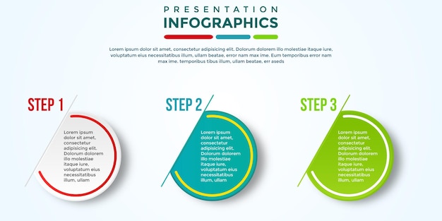 Editable presentation infographic template eps file