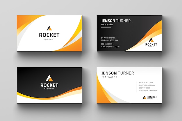 Editable and ready to print business card template